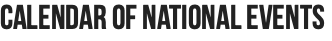 Calendar of National Events